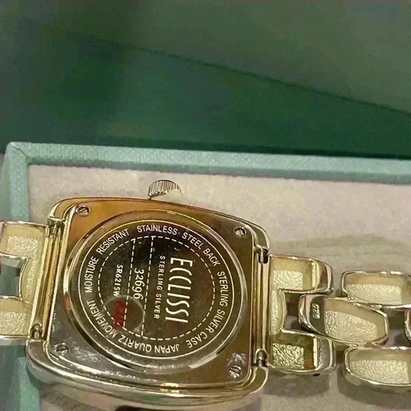 NIB Ecclissi 925 Sterling Silver 32696 Quartz Watch 35mm White Dial - Picture 12 of 12